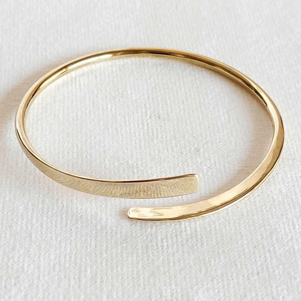 Solid Brass Cuff Bracelet Boho Chic New - image 1